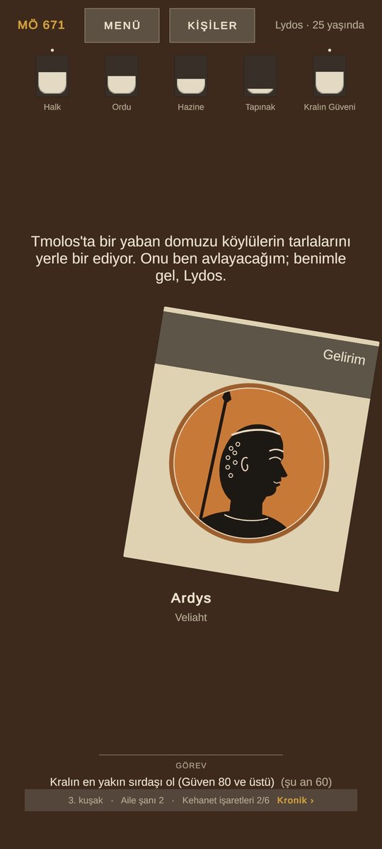Kralın Danışmanı oyun ekranı